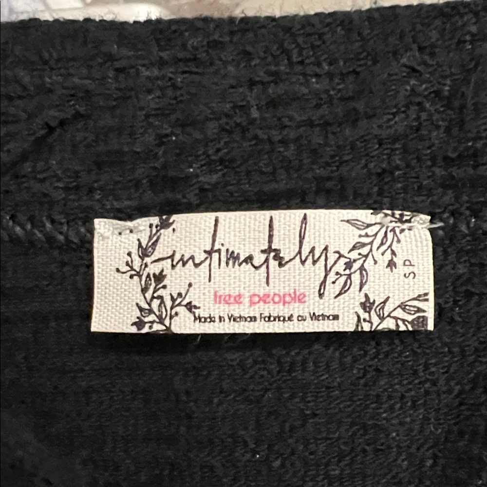 Free People Black Wide Leg Pants - Picture 3 of 7